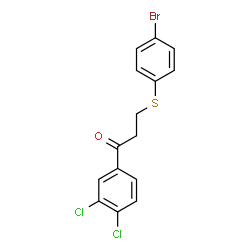 3-[(4-BROMOPHENYL)SULFANYL]-1-(3,4-DICHLOROPHENYL)-1-PROPANONE Structure