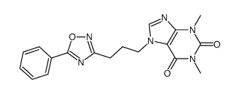 7-[3-(5-phenyl-1,2,4-oxadiazol-3-yl)-propan-1-yl]-theophylline结构式