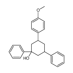 3-(4-methoxyphenyl)-1,5-diphenylcyclohexan-1-ol结构式