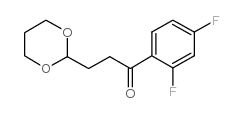 2',4'-DIFLUORO-3-(1,3-DIOXAN-2-YL)PROPIOPHENONE Structure