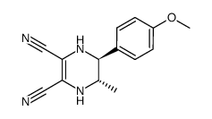 (5S,6S)-5-(4-methoxyphenyl)-6-methyl-1,4,5,6-tetrahydropyrazine-2,3-dicarbonitrile结构式