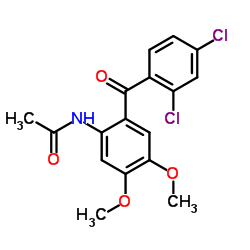 N-[2-(2,4-DICHLORO-BENZOYL)-4,5-DIMETHOXY-PHENYL]-ACETAMIDE结构式