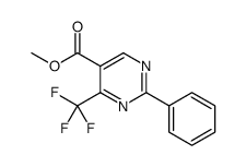 5-Pyrimidinecarboxylic acid, 2-phenyl-4-(trifluoromethyl)-, methyl ester结构式
