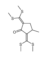 2,5-bis[bis(methylsulfanyl)methylidene]-3-methylcyclopentan-1-one结构式