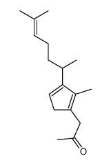 2-oxo-1-<2-methyl-3-(1,5-dimethyl-4-hexenyl)cyclopentadienyl>-propane结构式