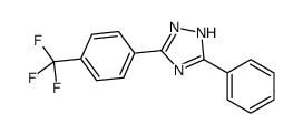 3-phenyl-5-[4-(trifluoromethyl)phenyl]-1H-1,2,4-triazole结构式