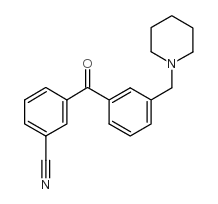 3-CYANO-3'-PIPERIDINOMETHYL BENZOPHENONE结构式