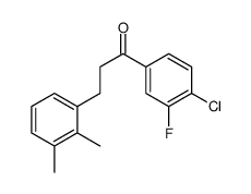 4'-CHLORO-3-(2,3-DIMETHYLPHENYL)-3'-FLUOROPROPIOPHENONE结构式