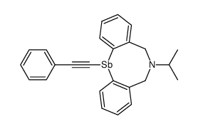 12-phenylethynyl-N-isopropyl-5,6,7,12-tetrahydrodibenz[c,f][1,5]azastibocine结构式