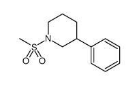 Piperidine, 1-(methylsulfonyl)-3-phenyl Structure