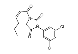 3-(3,5-dichlorophenyl)-1-[(E)-hex-2-enoyl]imidazolidine-2,4-dione Structure