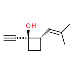 Cyclobutanol, 1-ethynyl-2-(2-methyl-1-propenyl)-, trans- (9CI)结构式
