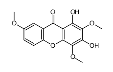1,3-dihydroxy-2,4,7-trimethoxyxanthen-9-one结构式