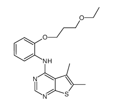 (5,6-dimethylthieno[2,3-d]pyrimidin-4-yl)-(2-(3-ethoxypropoxy)phenyl)-amine结构式