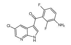(3-Amino-2,6-difluoro-phenyl)-(5-chloro-1H-pyrrolo[2, 3-b]pyridin-3-yl)-methanone结构式
