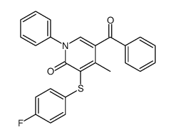 5-benzoyl-3-(4-fluorophenyl)sulfanyl-4-methyl-1-phenylpyridin-2-one结构式