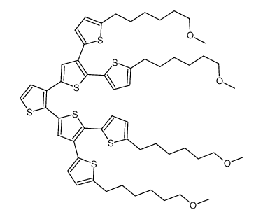 2,3-di(5,5''-di(6-methoxy-hexyl)-[2,2':3',2'']terthiophen-5'-yl)thiophene Structure