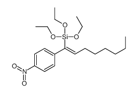 triethoxy-[1-(4-nitrophenyl)oct-1-enyl]silane Structure
