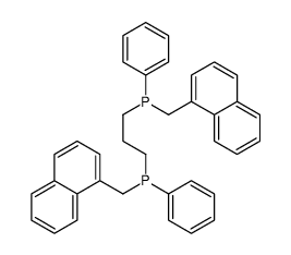 naphthalen-1-ylmethyl-[3-[naphthalen-1-ylmethyl(phenyl)phosphanyl]propyl]-phenylphosphane Structure