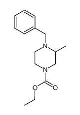 4-benzyl-3-methyl-piperazine-1-carboxylic acid ethyl ester结构式
