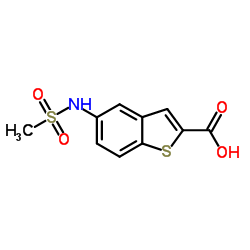 5-[(Methylsulfonyl)amino]-1-benzothiophene-2-carboxylic acid结构式