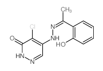 3(2H)-Pyridazinone,4-chloro-5-[2-[1-(2-hydroxyphenyl)ethylidene]hydrazinyl]-结构式