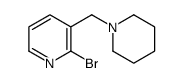 2-bromo-3-(piperidin-1-ylmethyl)pyridine Structure