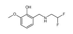 Phenol, 2-[[(2,2-difluoroethyl)amino]methyl]-6-methoxy Structure
