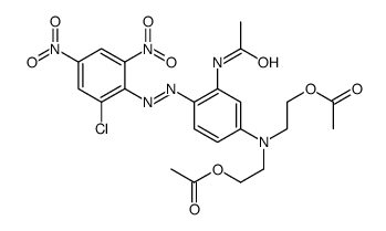 2,2'-[[3-acetamido-4-[(2-chloro-4,6-dinitrophenyl)azo]phenyl]imino]diethyl diacetate structure