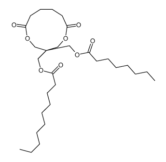 [3-(octanoyloxymethyl)-6,11-dioxo-1,5-dioxacycloundec-3-yl]methyl decanoate Structure