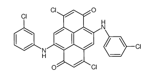 3,8-dichloro-5,10-bis[(3-chlorophenyl)amino]pyrene-1,6-dione Structure