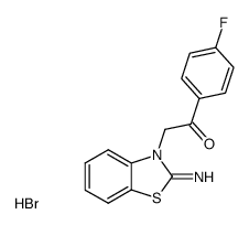 1-(4-fluorophenyl)-2-(2-iminobenzo[d]thiazol-3(2H)-yl)ethan-1-one hydrobromide Structure