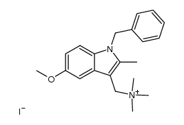 (1-benzyl-5-methoxy-2-methyl-indol-3-ylmethyl)-trimethyl-ammonium, iodide结构式