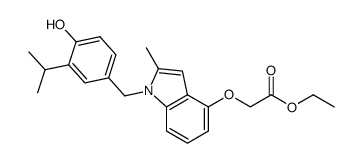 Ethyl [1-(4-hydroxy-3-isopropylbenzyl)-2-methyl-1H-indol-4-yloxy] acetate Structure