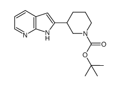 3-(1H-pyrrolo[2,3-b]pyridin-2-yl)piperidine-1-carboxylic acid tert-butyl ester Structure