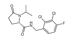 N-[(2,3-dichloro-4-fluorophenyl)methyl]-1-(1-methylethyl)-5-oxo-L-prolinamide Structure
