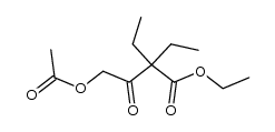 4-acetoxy-2,2-diethyl-acetoacetic acid ethyl ester Structure