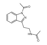 N-[2-(1-acetyl-1H-indazol-3-yl)-ethyl]-acetamide结构式