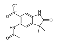 N-(3,3-dimethyl-6-nitro-2-oxo-1H-indol-5-yl)acetamide Structure
