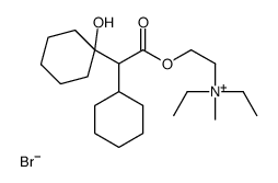 Diethyl(2-hydroxyethyl)methylammonium bromide alpha-cyclohexyl-1-hydro xycyclohexaneacetate结构式