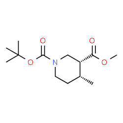 1-tert-butyl 3-methyl (3R,4R)-rel-4-methylpiperidine-1,3-dicarboxylate structure