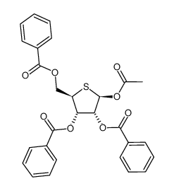 2,3,5-Tri-O-benzoyl-1-O-acetyl-4-thio-D-ribofuranose Structure