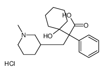 (1-Methyl-3-piperidyl)methyl-(1-hydroxycyclohexyl)phenylacetate hydroc hloride结构式