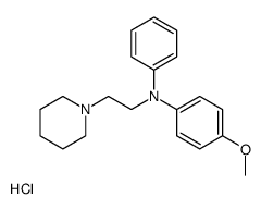 4-methoxy-N-phenyl-N-(2-piperidin-1-ylethyl)aniline,hydrochloride结构式