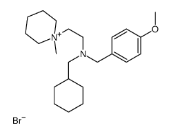 N-(cyclohexylmethyl)-N-[(4-methoxyphenyl)methyl]-2-(1-methylpiperidin-1-ium-1-yl)ethanamine,bromide结构式