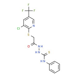 2-(3-CHLORO-5-(TRIFLUOROMETHYL)(2-PYRIDYLTHIO))-N-(((PHENYLAMINO)THIOXOMETHYL)AMINO)ETHANAMIDE结构式