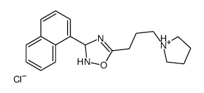 3-naphthalen-1-yl-5-(3-pyrrolidin-1-ium-1-ylpropyl)-2,3-dihydro-1,2,4-oxadiazole,chloride Structure