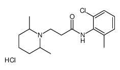 N-(2-chloro-6-methylphenyl)-3-(2,6-dimethylpiperidin-1-yl)propanamide,hydrochloride Structure