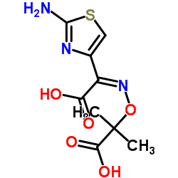 (Z)-2-(2-Aminothiazol-4-yl)-2-(1-carboxy-1-methyl)ethoxyiminoacetic acid Structure