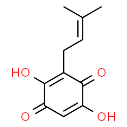 2,5-Cyclohexadiene-1,4-dione,2,5-dihydroxy-3-(3-methyl-2-butenyl)-(9CI) Structure